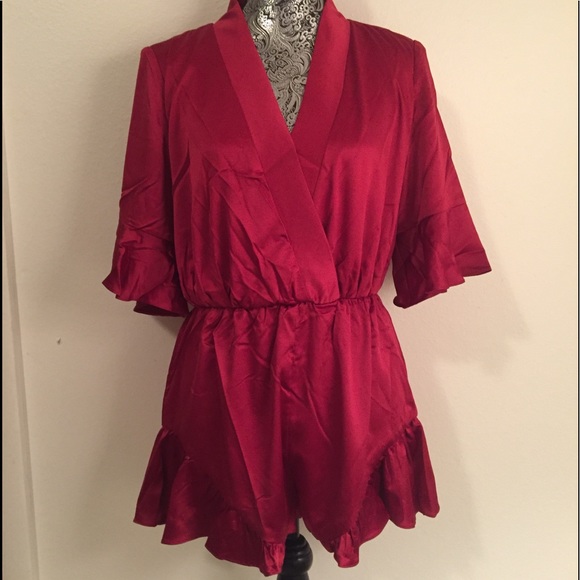 ~FAUX WRAP RUFFLE SEXY ROMPER PLAYSUIT JUMPSUIT~ - Picture 7 of 7